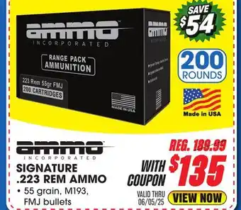 Big 5 AMMO SIGNATURE .223 REM AMMO offer