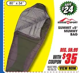 Big 5 SUISSE SPORT SUMMIT +5° MUMMY BAG offer