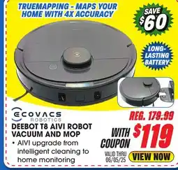 Big 5 Ecovacs Deebot T8 AIVI Robot Vacuum and Mop offer