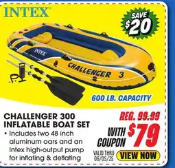 Big 5 Intex Challenger 300 Inflatable Boat Set offer