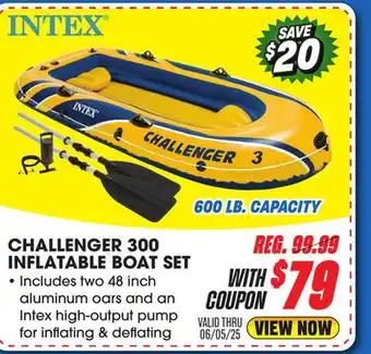 Big 5 Intex Challenger 300 Inflatable Boat Set offer
