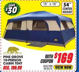 Big 5 GOLDEN BEAR PINE GROVE 10-PERSON CABIN TENT offer