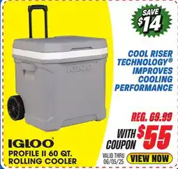 Big 5 Igloo Profile II 60-Qt. Rolling Cooler offer