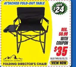 Big 5 AMERICAN OUTBACK FOLDING DIRECTOR'S CHAIR offer