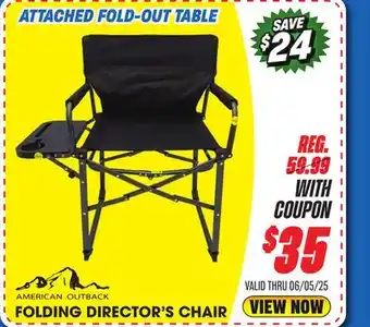 Big 5 AMERICAN OUTBACK FOLDING DIRECTOR'S CHAIR offer