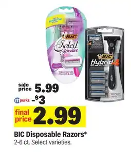 Meijer BIC Disposable Razors offer