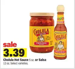 Meijer Cholula Hot Sauce 5 oz. or Salsa 12 oz offer