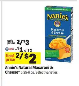 Meijer Annie's Natural Macaroni & Cheese offer