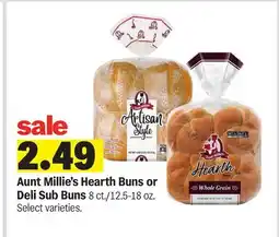 Meijer Aunt Millie's Hearth Buns or Deli Sub Buns offer