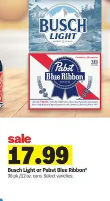 Meijer Busch Light or Pabst Blue Ribbon offer
