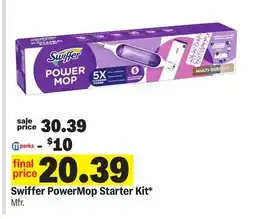 Meijer Swiffer PowerMop Starter Kit offer