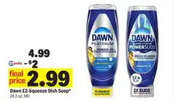Meijer Dawn EZ-Squeeze Dish Soap offer