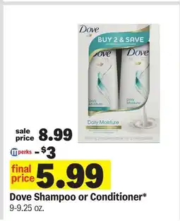 Meijer Dove Shampoo or Conditioner offer