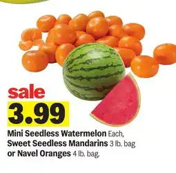 Meijer Watermelon Each, Sweet Seedless Mandarins 3 lb. bag or Navel Oranges 4 lb. bag offer