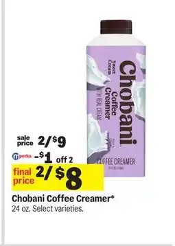 Meijer Chobani Coffee Creamer offer