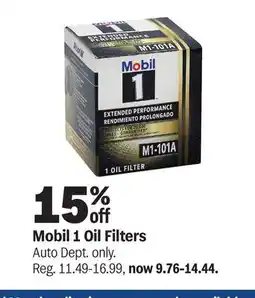 Meijer Mobil 1 Oil Filters offer