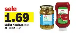 Meijer Meijer Ketchup 32 oz. or Relish 16 oz offer