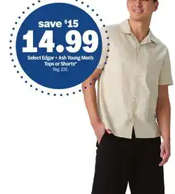 Meijer Select Edgar + Ash Young Men's Tops or Shorts offer