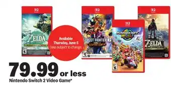 Meijer Nintendo Switch 2 Video Game offer