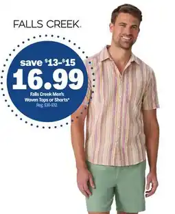 Meijer Falls Creek Men's Woven Tops or Shorts offer