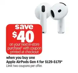 Meijer Apple AirPods Gen 4 offer
