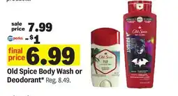 Meijer Old Spice Body Wash or Deodorant offer