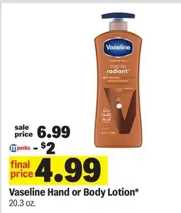 Meijer Vaseline Hand or Body Lotion offer