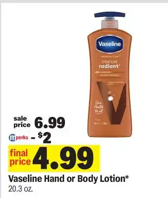 Meijer Vaseline Hand or Body Lotion offer