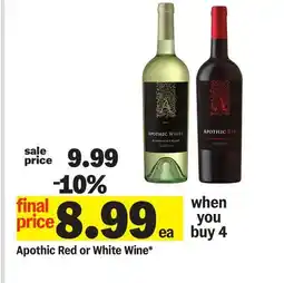 Meijer Apothic Red or White Wine offer