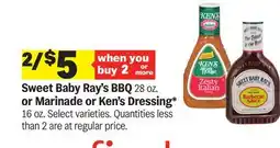 Meijer Sweet Baby Ray's BBQ 28 oz. or Marinade or Ken's Dressing* 16 oz offer