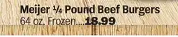 Meijer Meijer ¼ Pound Beef Burgers offer