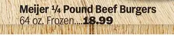 Meijer Meijer ¼ Pound Beef Burgers offer