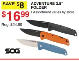 Dunham's Sports SOG ADVENTURE 3.5 FOLDER offer