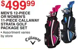 Dunham's Sports CALLAWAY MEN'S 12-PIECE OR WOMEN'S 11-PIECE CALLAWAY STRATA GOLF PACKAGE SET offer