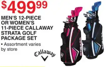 Dunham's Sports CALLAWAY MEN'S 12-PIECE OR WOMEN'S 11-PIECE CALLAWAY STRATA GOLF PACKAGE SET offer