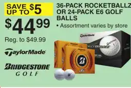 Dunham's Sports 36-PACK ROCKETBALLZ OR 24-PACK E6 GOLF BALLS offer