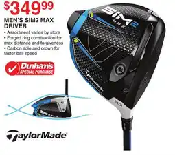 Dunham's Sports TAYLORMADE MEN'S SIM2 MAX DRIVER offer