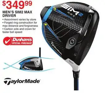 Dunham's Sports TAYLORMADE MEN'S SIM2 MAX DRIVER offer