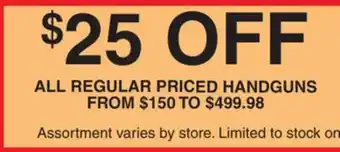 Dunham's Sports ALL REGULAR PRICED HANDGUNS offer