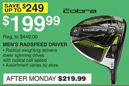 Dunham's Sports COBRA MEN'S RADSPEED DRIVER offer