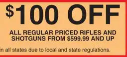 Dunham's Sports RIFLES AND SHOTGUNS offer