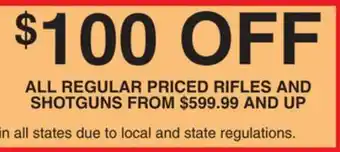 Dunham's Sports RIFLES AND SHOTGUNS offer