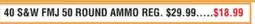 Dunham's Sports 40 S & W FMJ 50 ROUND AMMO offer