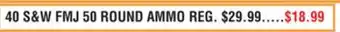 Dunham's Sports 40 S & W FMJ 50 ROUND AMMO offer