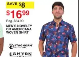 Dunham's Sports MEN'S NOVELTY OR AMERICANA WOVEN SHIRT offer