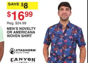 Dunham's Sports MEN'S NOVELTY OR AMERICANA WOVEN SHIRT offer