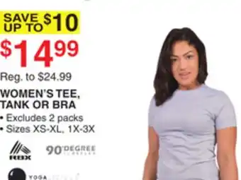 Dunham's Sports WOMEN'S TEE, TANK OR BRA offer