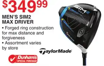 Dunham's Sports MEN'S SIM2 MAX DRIVER offer