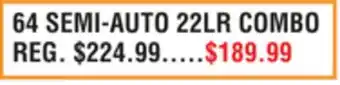 Dunham's Sports 64 SEMI-AUTO 22LR COMBO offer