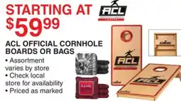 Dunham's Sports ACL OFFICIAL CORNHOLE BOARDS OR BAGS offer